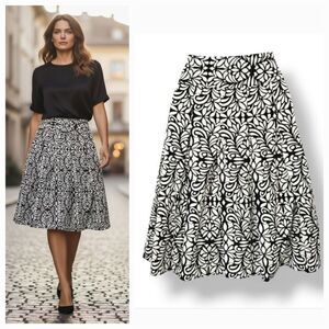 NEW Vintage 90s Y2K INC International Concepts Floral Pleat A-line Skirt Size 2